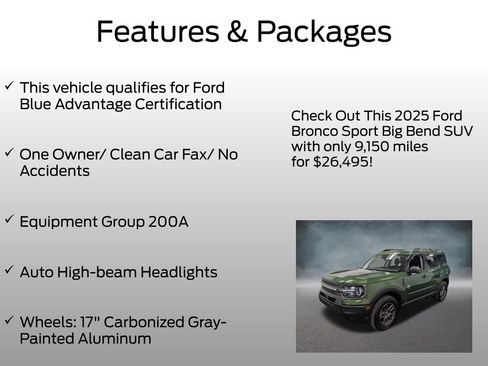 Certified 2025 Ford Bronco Sport Big Bend AWD/4WD image 4