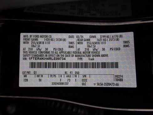 Used 2024 Ford Ranger Lariat w/ Advanced Towing Package AWD/4WD image 50