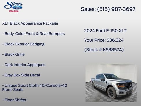 Used 2024 Ford F150 XLT w/ Equipment Group 302A MID AWD/4WD image 8