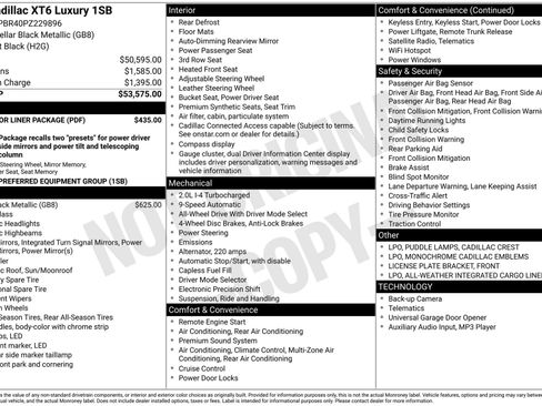 Certified 2023 Cadillac XT6 Luxury w/ LPO, Floor Liner Package image 39