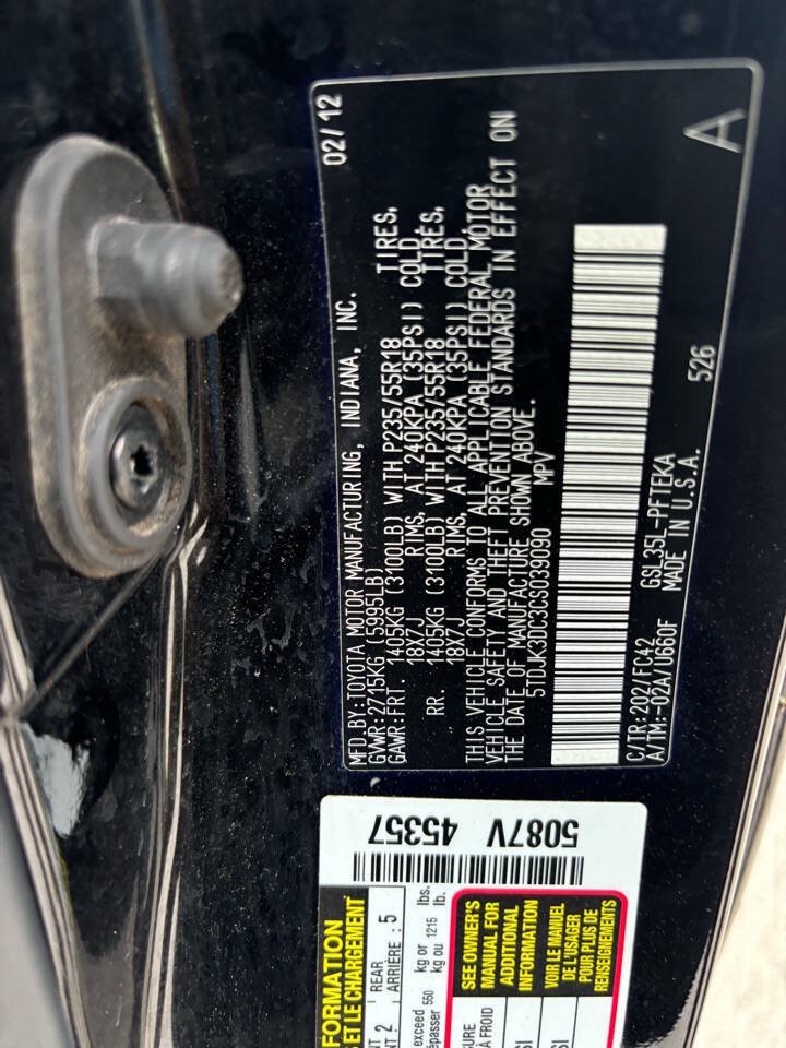 Used 2012 Toyota Sienna LE w/ Towing Pkg AWD/4WD image 17