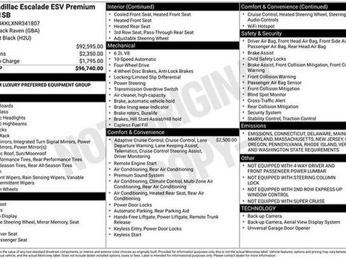 Used 2022 Cadillac Escalade ESV Premium Luxury image 15