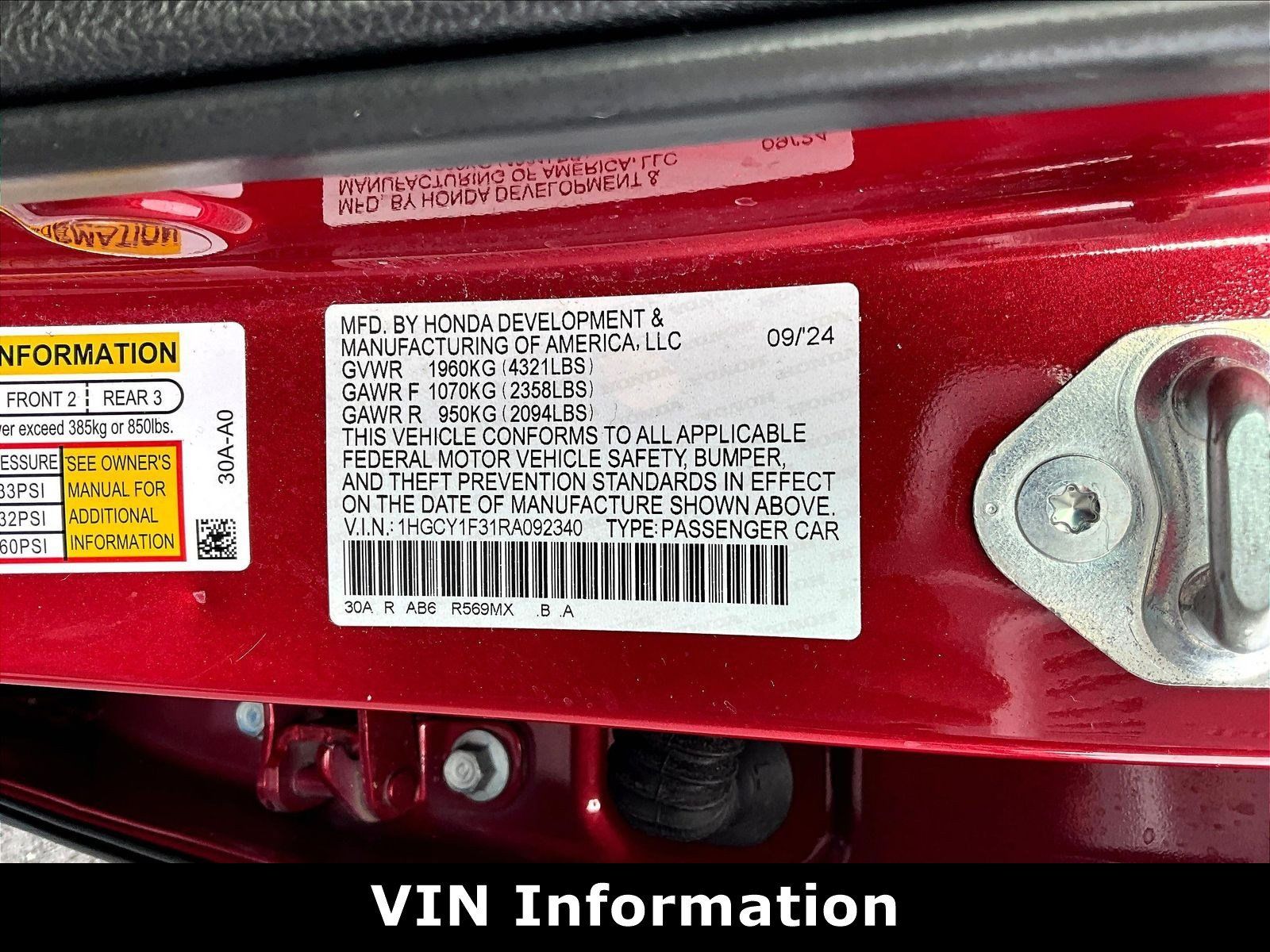 Used 2024 Honda Accord EX image 18