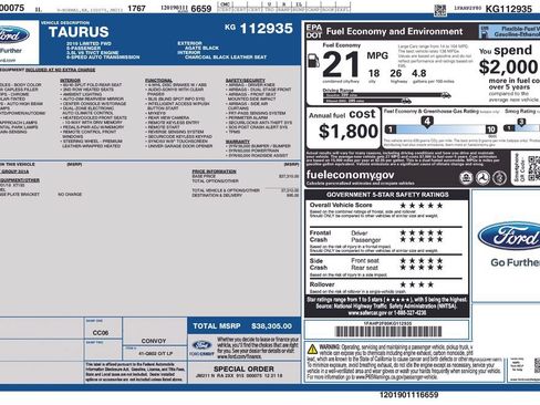 Used 2019 Ford Taurus Limited FWD image 5