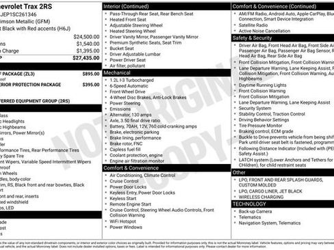 Used 2025 Chevrolet Trax RS w/ Sunroof Package image 12