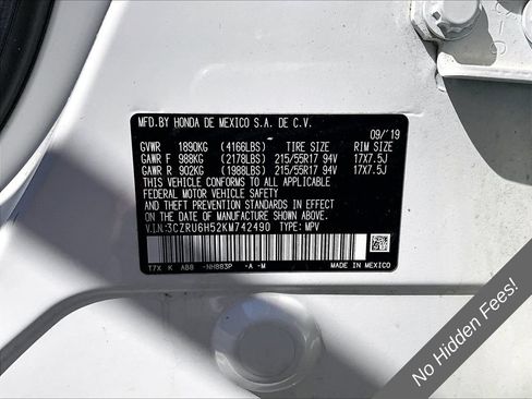 Used 2019 Honda HR-V EX image 26