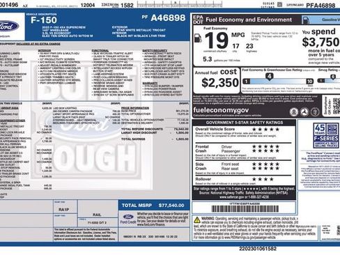 Used 2023 Ford F150 Lariat w/ Equipment Group 502A High AWD/4WD image 19