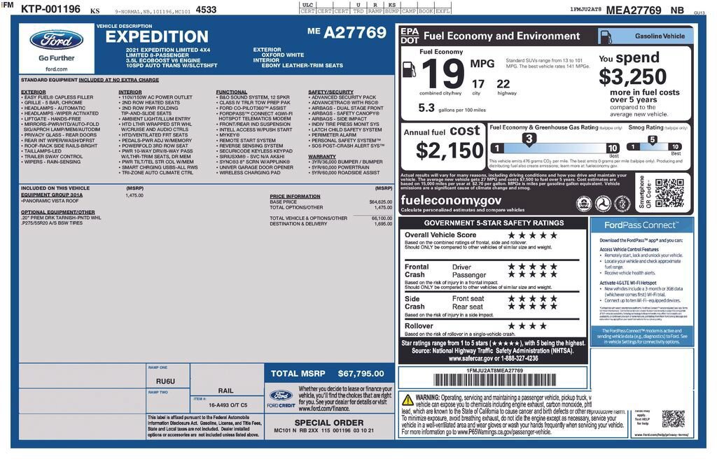 Used 2021 Ford Expedition Limited AWD/4WD image 2