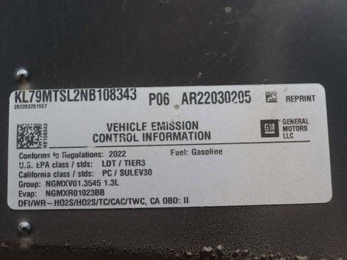 Certified 2022 Chevrolet TrailBlazer RS w/ Convenience Package image 7