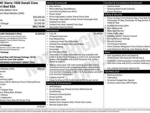 Used 2021 GMC Sierra 1500 Denali w/ Driver Alert Package II AWD/4WD image 34