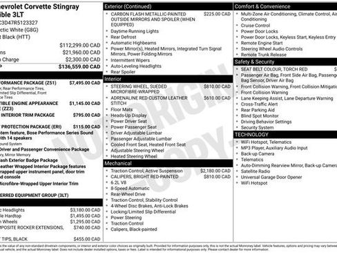 Used 2024 Chevrolet Corvette Stingray Premium Conv w/ Z51 Performance Package RWD image 22