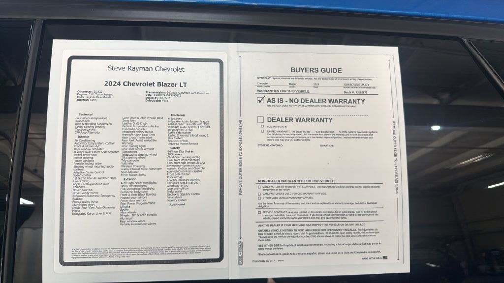 Certified 2024 Chevrolet Blazer LT w/ Convenience Package FWD image 26