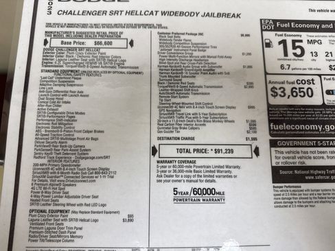 Used 2023 Dodge Challenger SRT Hellcat RWD image 48