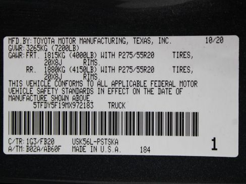 Used 2021 Toyota Tundra SR5 w/ TRD Sport Plus Package AWD/4WD image 63