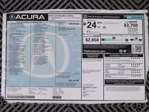 Used 2025 Acura TLX SH-AWD w/ A-SPEC Pkg image 10