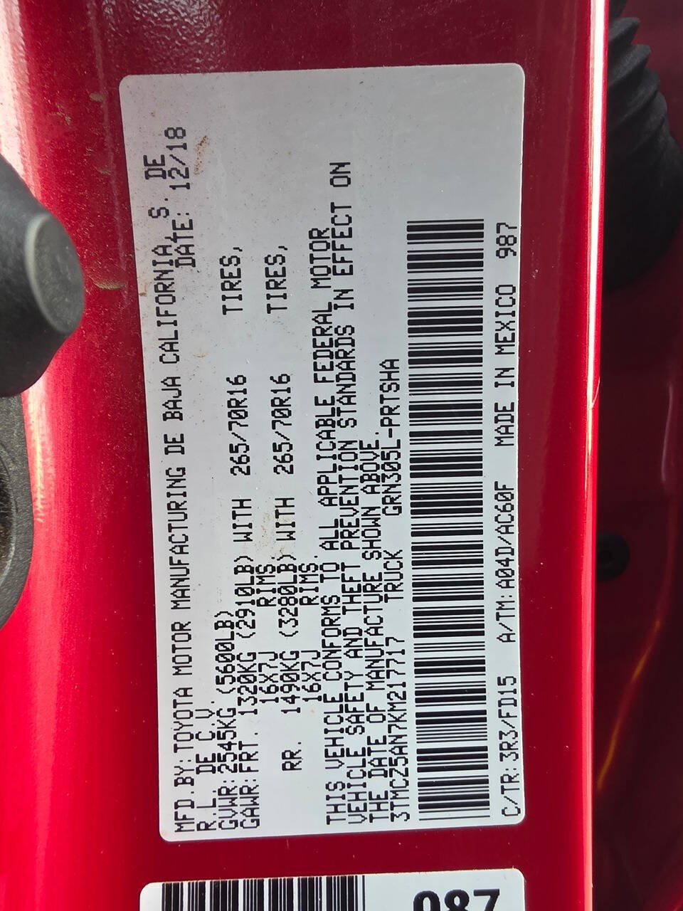 Used 2019 Toyota Tacoma TRD Off-Road AWD/4WD image 66