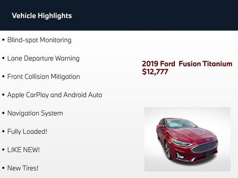 Used 2019 Ford Fusion Titanium AWD/4WD image 4