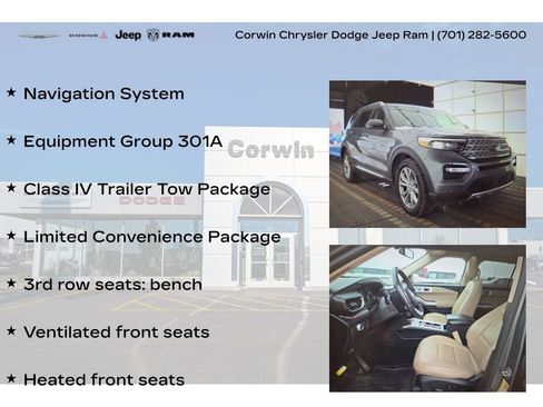Used 2022 Ford Explorer Limited w/ Class IV Trailer Tow Package image 15