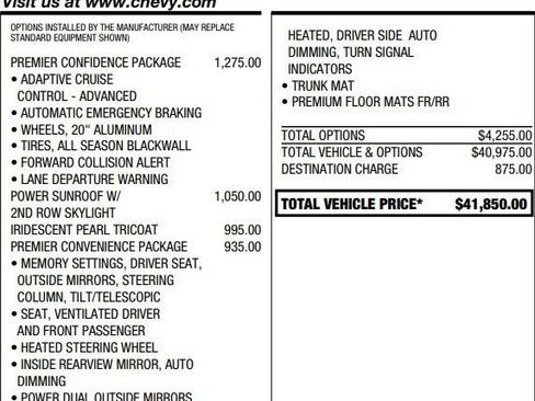 Used 2020 Chevrolet Impala Premier w/ Premier Confidence Package image 2