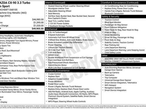 New 2026 MAZDA CX-90 3.3 Turbo w/ Premium Sport Pkg AWD/4WD image 3