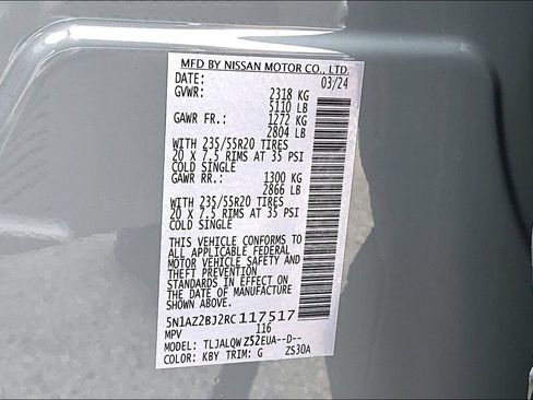 Used 2024 Nissan Murano SV w/ SV Midnight Edition Package image 45