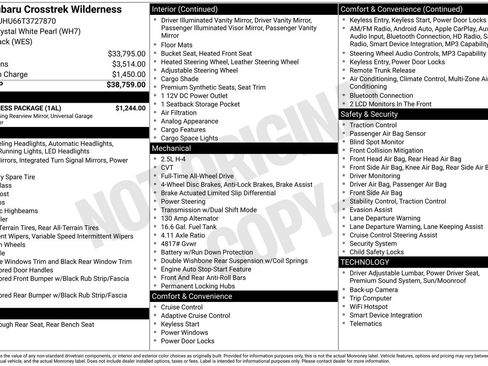 New 2026 Subaru Crosstrek 2.5i Wilderness w/ Wilderness Package AWD/4WD image 14