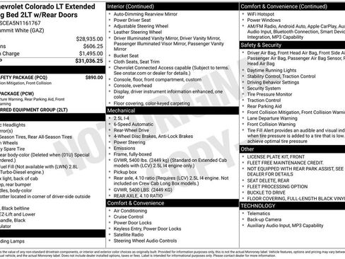Certified 2022 Chevrolet Colorado LT w/ Fleet Safety Package image 7