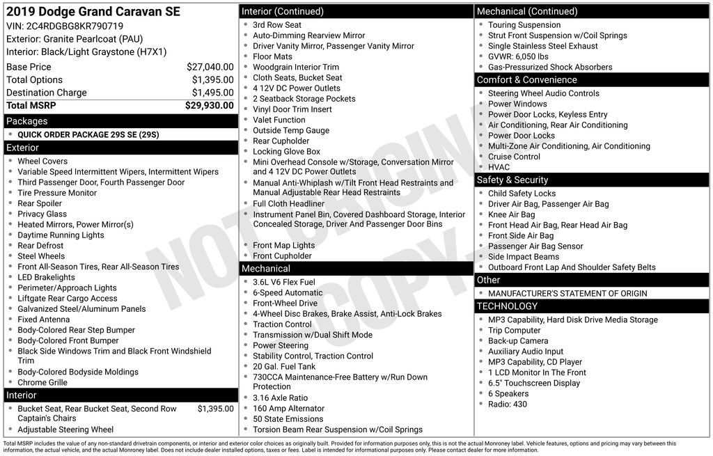 Certified 2019 Dodge Grand Caravan SE FWD image 40