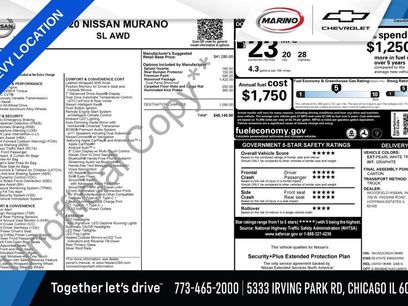 Used 2020 Nissan Murano SL w/ Moonroof Package