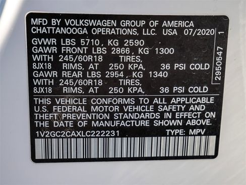 Used 2020 Volkswagen Atlas Cross Sport S image 34