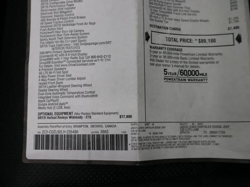 Used 2020 Dodge Challenger SRT Hellcat Redeye image 55