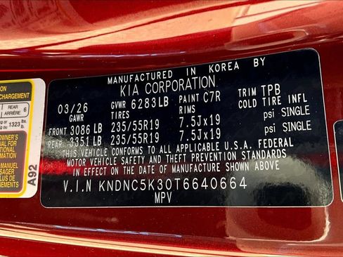 New 2026 Kia Carnival EX FWD image 8