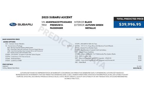 Used 2023 Subaru Ascent Premium w/ Convenience Package AWD/4WD image 2