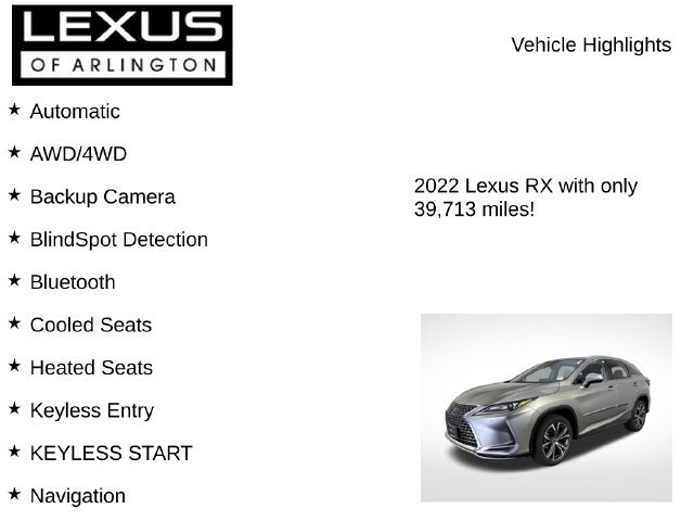 Used 2022 Lexus RX 350 AWD w/ Premium Package image 8
