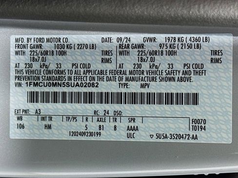 Used 2025 Ford Escape ST-Line w/ Tech Pack #1 image 34