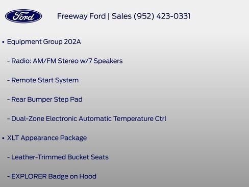 Certified 2018 Ford Explorer XLT w/ Equipment Group 202A AWD/4WD image 13