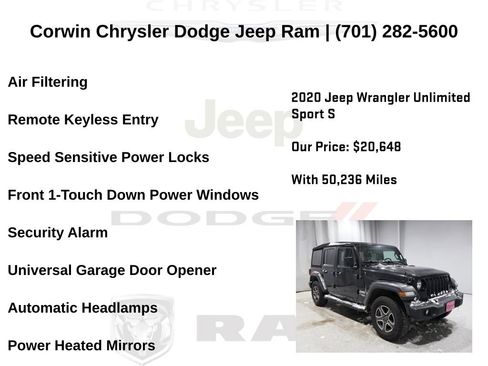 Used 2020 Jeep Wrangler Unlimited Sport S image 38