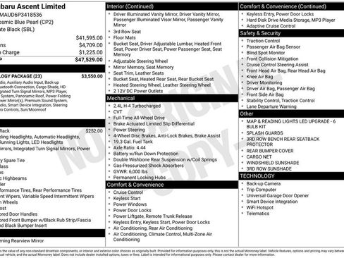 Used 2023 Subaru Ascent Limited w/ Technology Package image 46