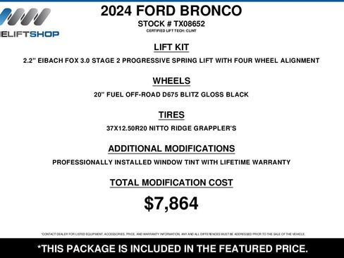Used 2024 Ford Bronco Wildtrak AWD/4WD image 2