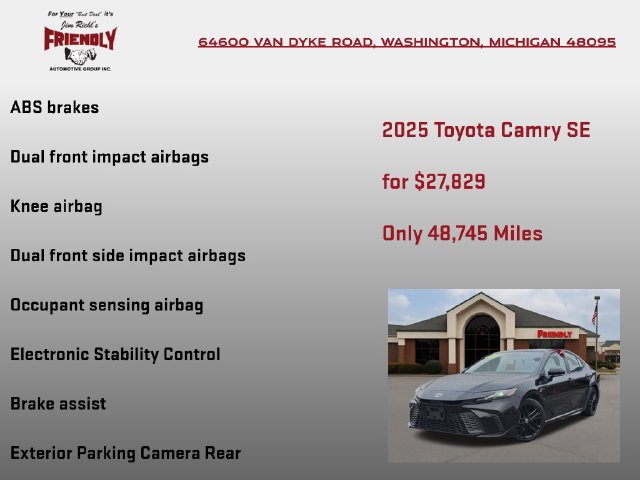 Used 2025 Toyota Camry SE FWD image 20