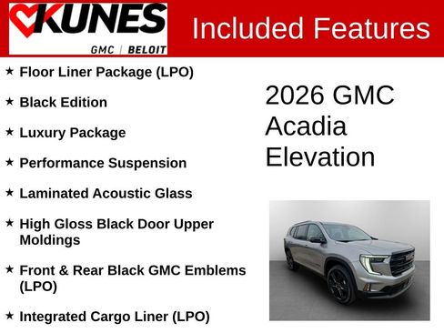 New 2026 GMC Acadia Elevation w/ Black Edition AWD/4WD image 2