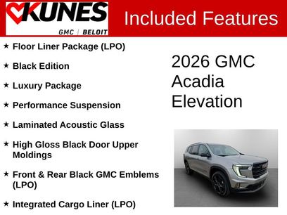 New 2026 GMC Acadia Elevation w/ Black Edition