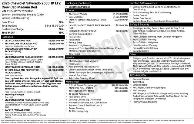 New 2026 Chevrolet Silverado 2500 LTZ w/ LTZ Plus Package AWD/4WD image 37