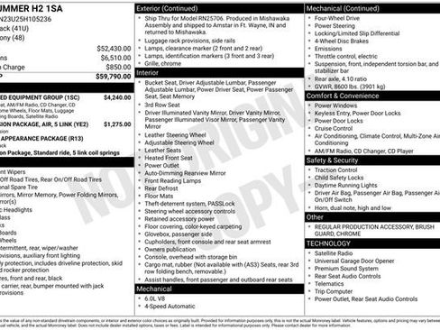 Used 2005 HUMMER H2 w/ Preferred Equipment Group image 2