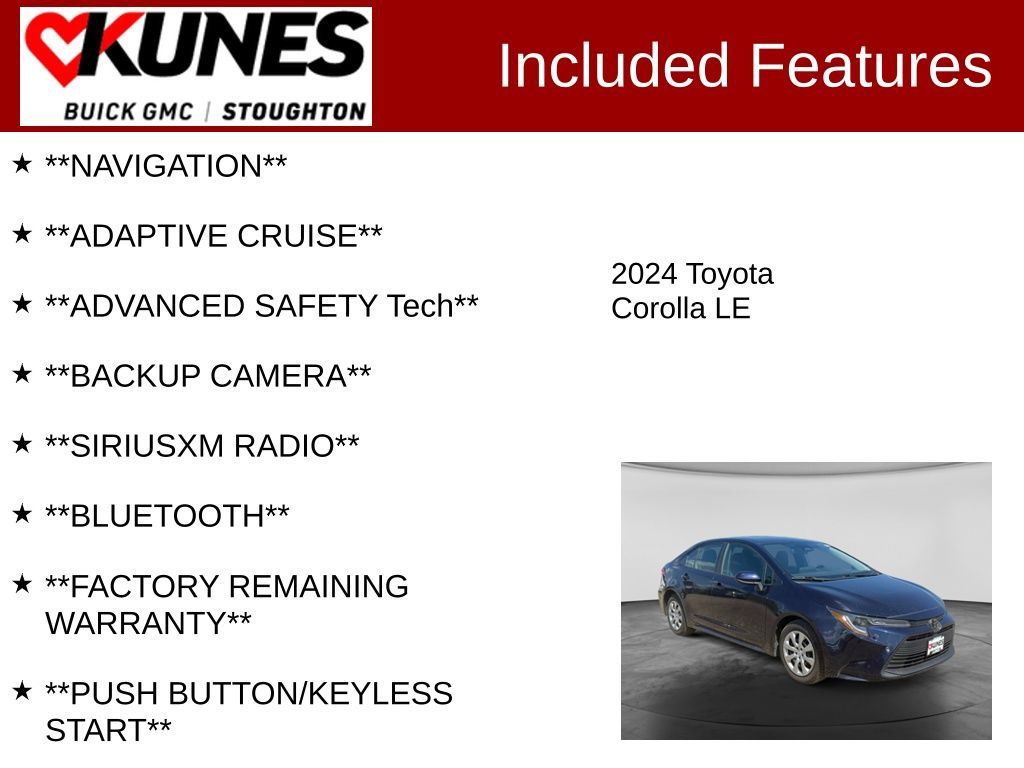 Used 2024 Toyota Corolla LE FWD image 2