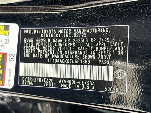 Certified 2026 Toyota Camry SE FWD image 27