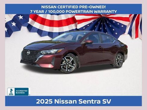 Certified 2025 Nissan Sentra SV w/ All-Weather Package FWD image 1