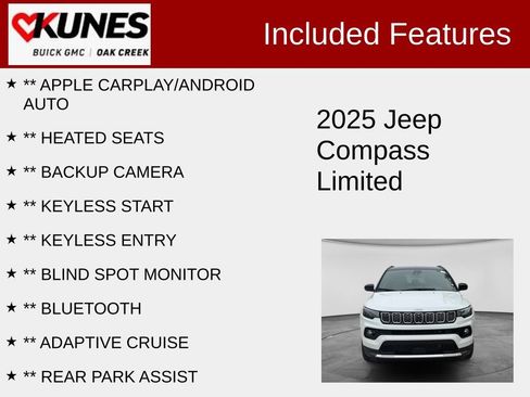 Used 2025 Jeep Compass Limited AWD/4WD image 2