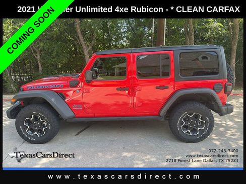 Used 2021 Jeep Wrangler Unlimited Rubicon 4xe w/ Dual Top Group AWD/4WD image 1
