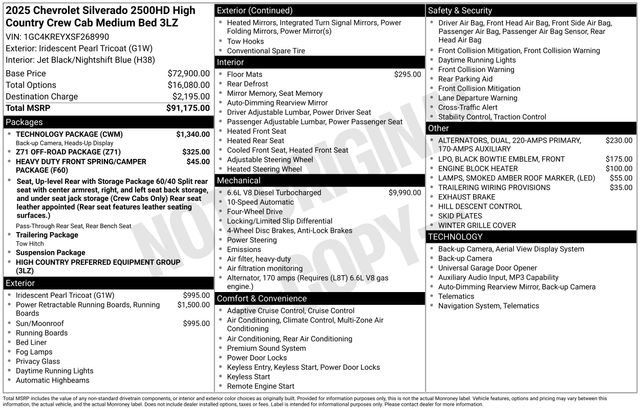 Certified 2025 Chevrolet Silverado 2500 High Country w/ Technology Package AWD/4WD image 5